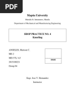 Mapúa University: Shop Practice No. 4 Knurling