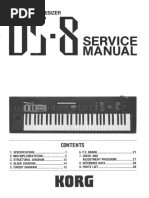 Korg DS8 FM Synthesizer Service Manual