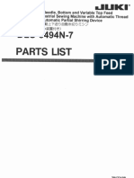 Partslist Juki DLU-5494N-7 PDF