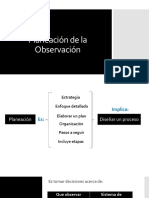 Planeacion de La Observacion