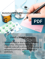 Biotehnološka Proizvodnja Lijekova