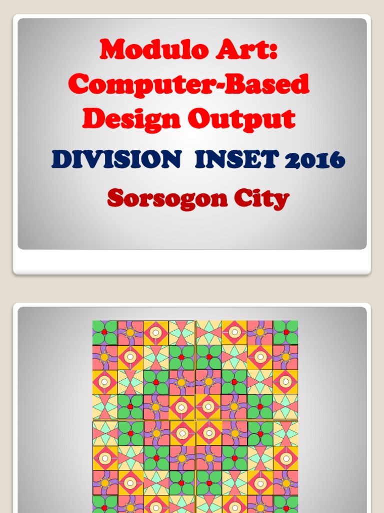 Modulo Art: Computer Design Insights | PDF | Art