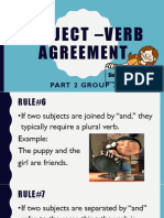 Subject - Verb Agreement