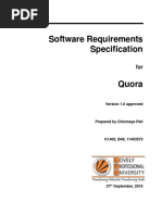 Software Requirements Specification: Version 1.0 Approved