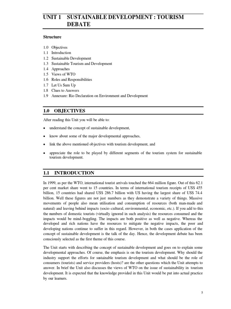 Sustainable Development in Tourism | PDF | Sustainability | Sustainable ...