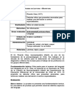 Prueba de Lectura y Escritura Ricardo Olea (José Martinez)