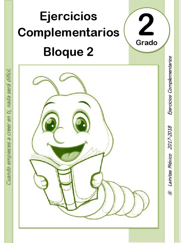 2do Grado - Bloque 2 - Ejercicios Complementarios PDF | PDF ...
