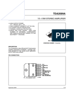TDA2009A: 10 +10W Stereo Amplifier