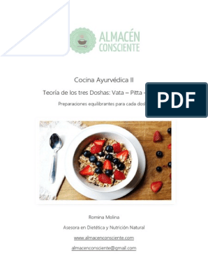 Cocina Ayurvédica II | PDF | Ayurveda | Alimentos