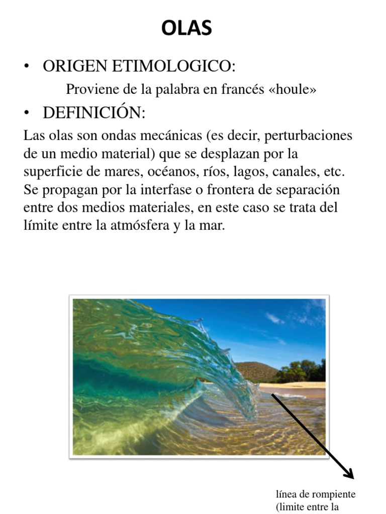 Definición y tipos de olas marinas | PDF | Olas | Movimiento (física)