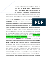 Contrato de compraventa de derechos hereditarios sobre finca rustica en Poptún, Petén