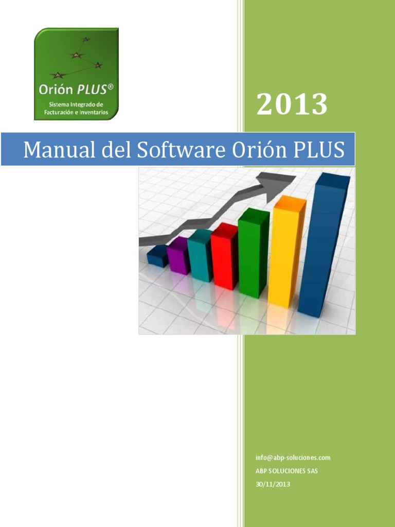 Manual del Software Orión PLUS | PDF | Apoyo | Contabilidad