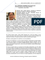 Entrevista al bibliotecario Fernando Gabriel Gutiérrez en el Boletín electrónico ABGRA