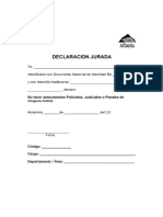 Declaraciones Juradas de No Tener Antecedentes PDF
