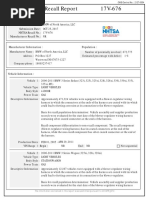 NHTSA Safety Recall Report