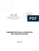 Lineamientos para La Operación Del Fondo Rotatorio PDF