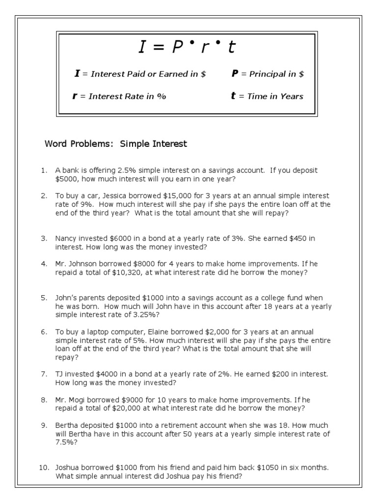 4-4-simple-interest-word-problems