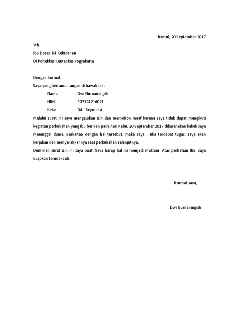 Download 68+ Contoh Surat Izin Sekolah Kemalangan Terbaik Dan Terbaru