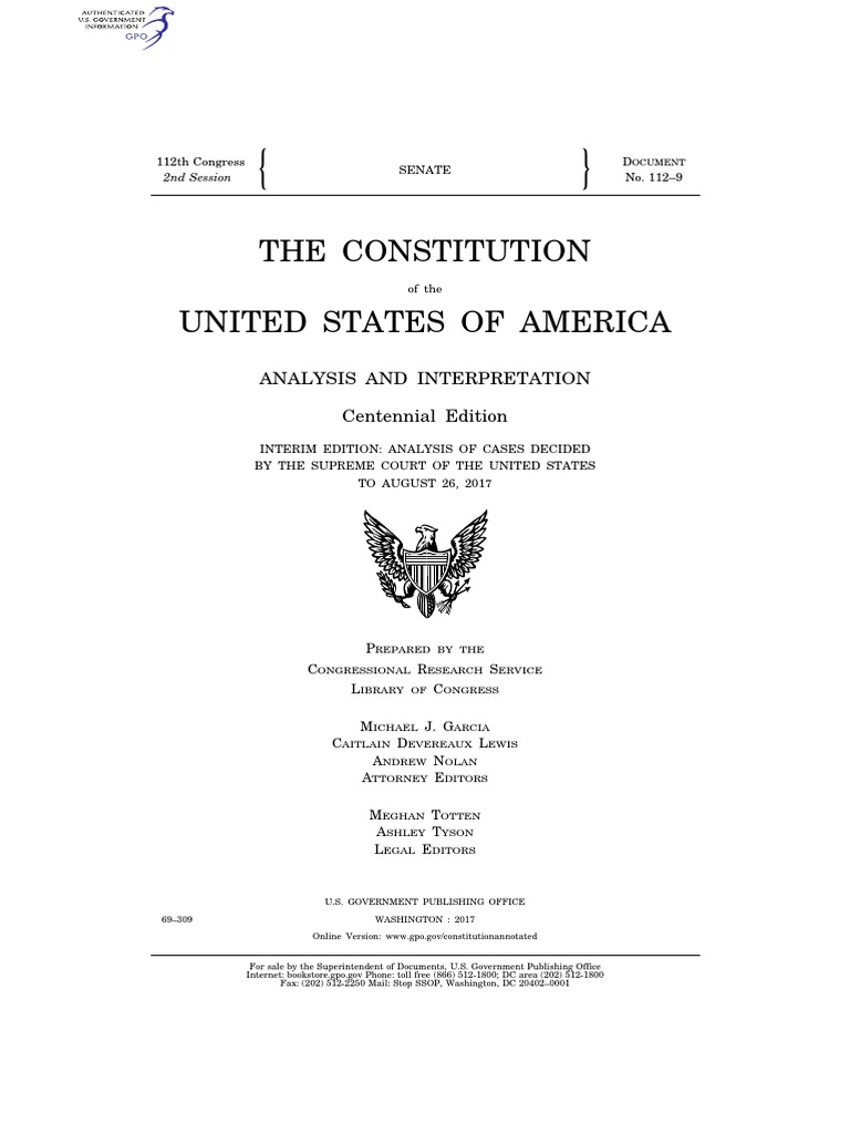 annotated united states constitution 2017 fourteenth