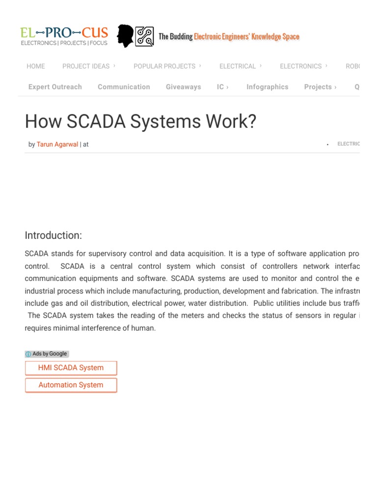 SCADA System Hardware Architecture | PDF | Scada | Programmable Logic ...