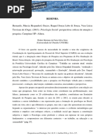 Resenha-Psicologia Social_perspectivas Críticas de Atuação e Pesquisa