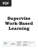 Supervise Work-Based Learning RATB