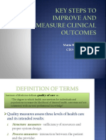 Key Steps To Improve and Measure Clinical Outcomes Ryan