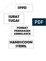 SPPD Surat Tugas: Format Pemakaian Ambulance