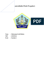 CPP (Controllable Pitch Propeler) : Nama: Muhammad Lutfi Hakim NRP: 165430124 Prodi: Nautika E