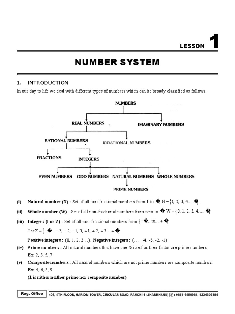 1 - Number System (Maths) | PDF | Numbers | Decimal