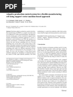 Adaptive Production Control System For A Flexible Manufacturing Cell Using Support Vector Machine-Based Approach