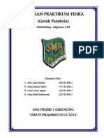 Laporan Praktikum Fisika Gerak Parabola