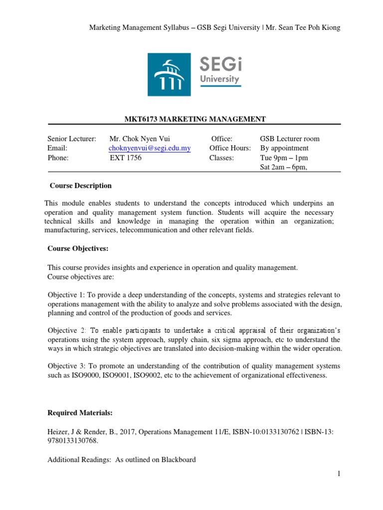 Marketing Management Course Guide | PDF | Electric Vehicle | Test ...
