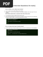 Top 10 Java Interview Questions On Main Method: 1.can We Define A Class Without Main Method?