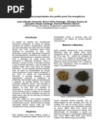 Avaliação Das Propriedades Dos Pellets Para Fins Energéticos