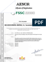 Certificate of Registration: AB AZUCARERA IBERIA, S.L. Sociedad Unipersonal