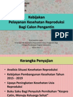 Kebijakan Pelayanan Kespro Catin