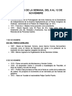 Efemérides de La Semana 6 Al 12 Nov