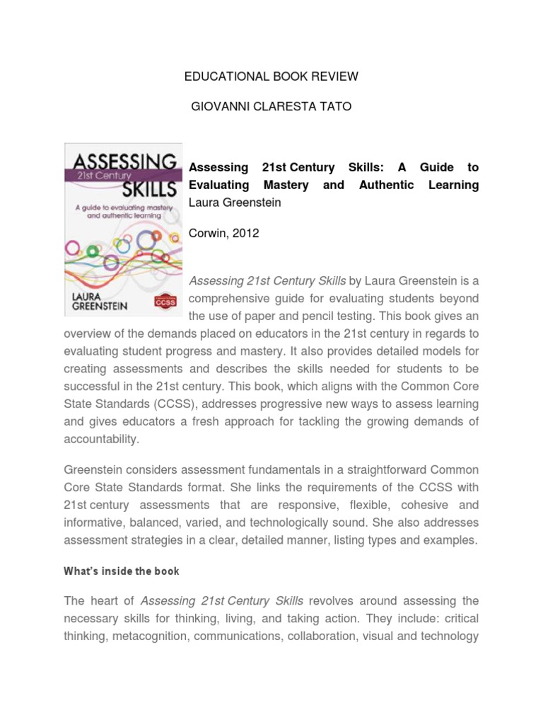 Evaluating 21st Century Skills | PDF | Educational Assessment | Quality ...