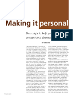 Peter King - Making It Personal. Four Steps To Help Your Students Connect To A Character's Actions