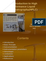 An Introduction To High Performance Liquid Chromatography (HPLC)