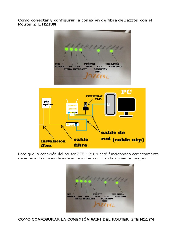 Como Conectar y Configurar La Conexión de Fibra de Jazztel Con El