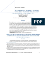 El Rol de La Educación Frente Al Desarrollo Sostenible: Una Mirada Desde El Marco Del Decenio de La Educación para El Desarrollo Sostenible 2005-20141