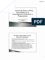 El Control de Plazo y Plazo Razonable en La Invest. Preliminar y Preparatoria