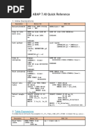 ABAP 7.40 Quick Reference