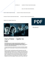 Harry Potter - Spells For D&D - Tribality