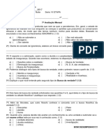 7 Avaliação de Filosofia Da Vi Etapa