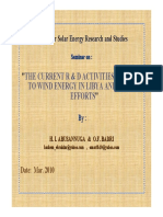 Abusannuga - Badri-The Current R & D Activities Related To Wind Energy in Libya and "Csers" Efforts