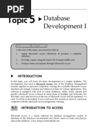 Topic 5 Database Development