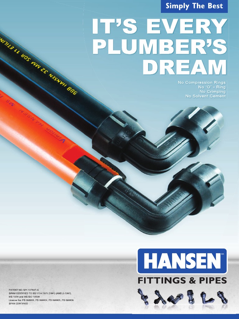 Hansen Pipe and Fitting Catalogue PDF
